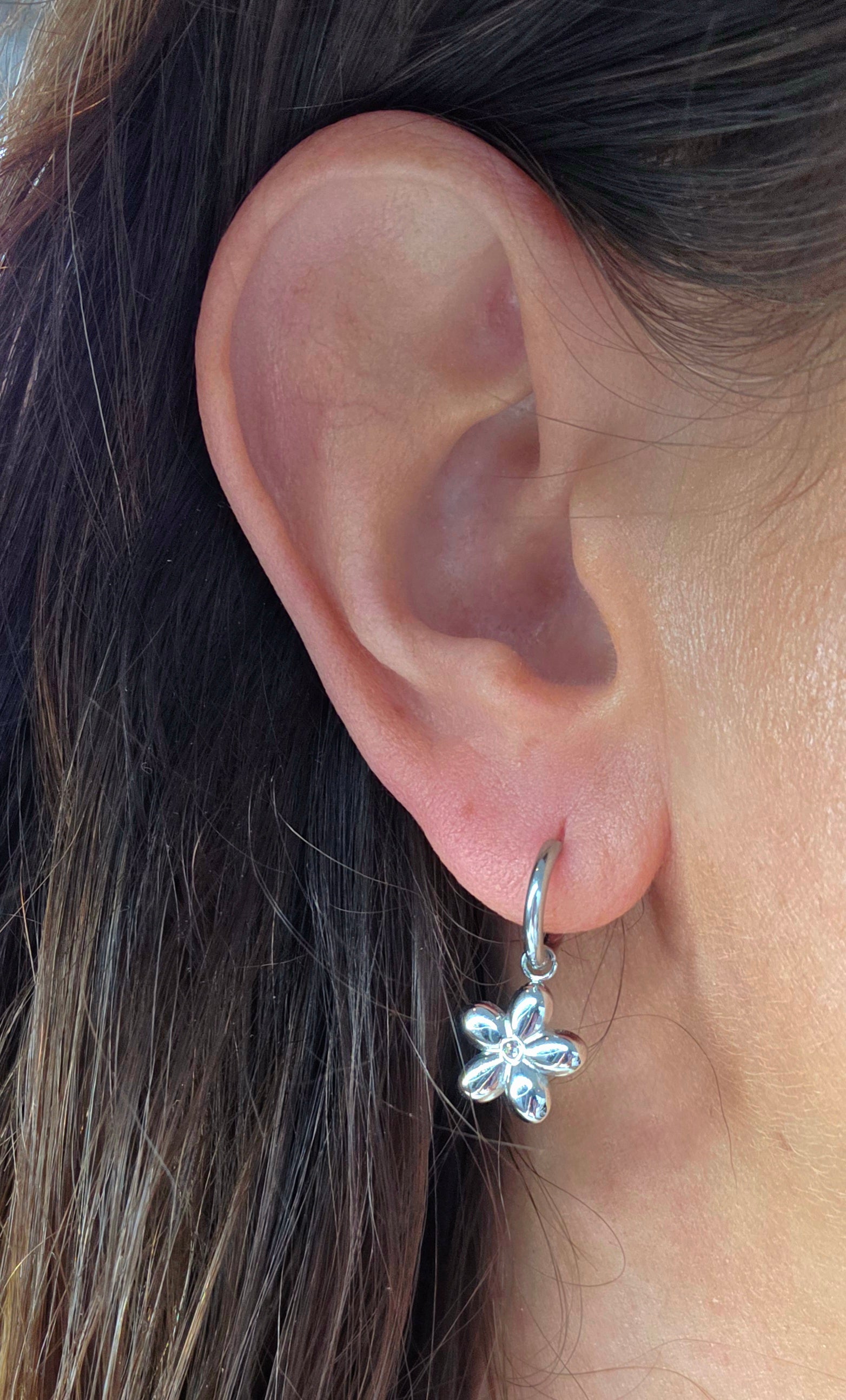 Bloom earrings silver