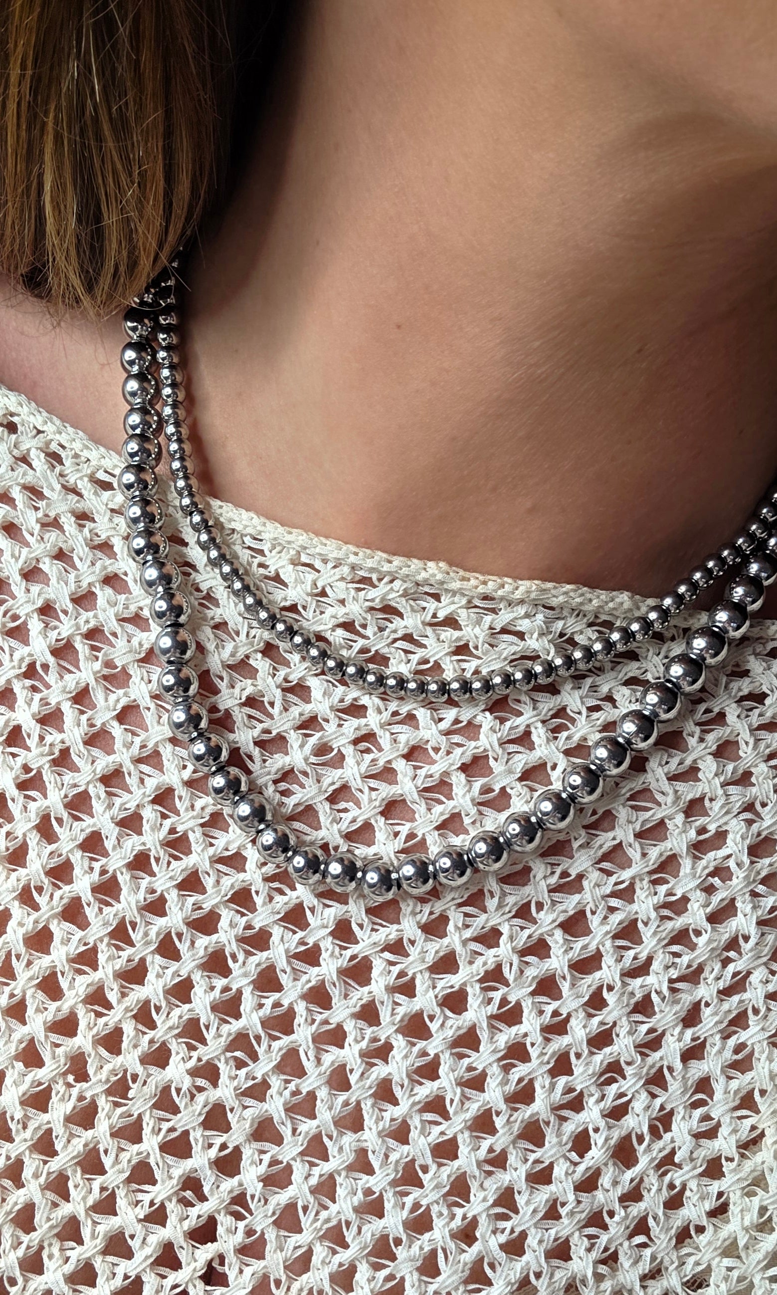 Bubble ketting zilver 4 mm