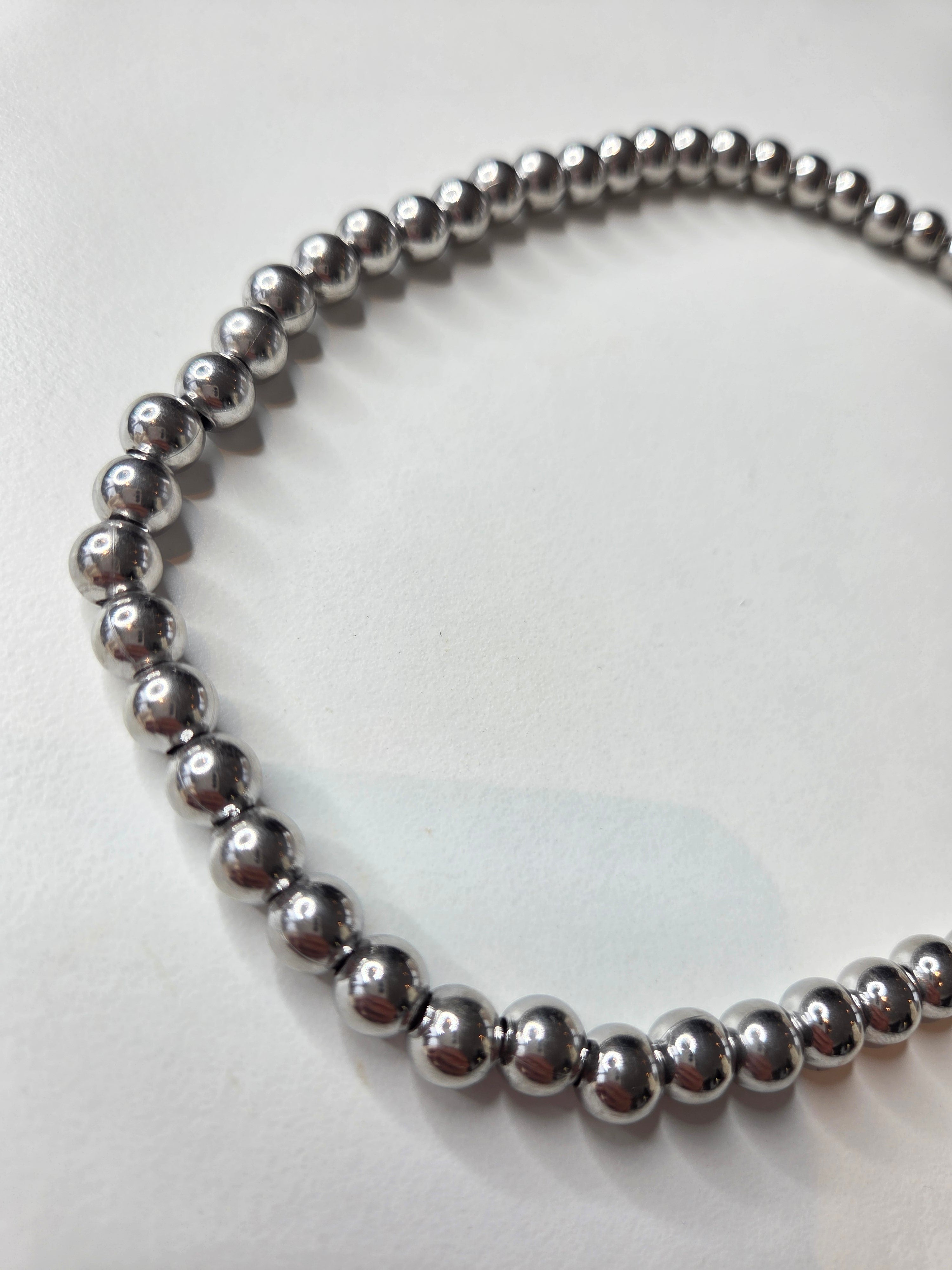 Bubble ketting zilver 8mm