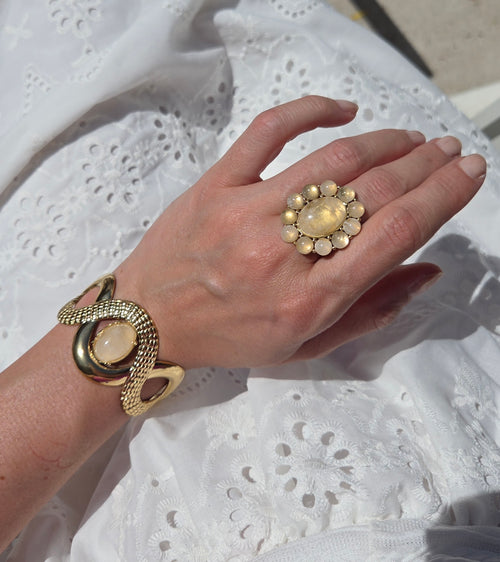 Bangle Beige steen
