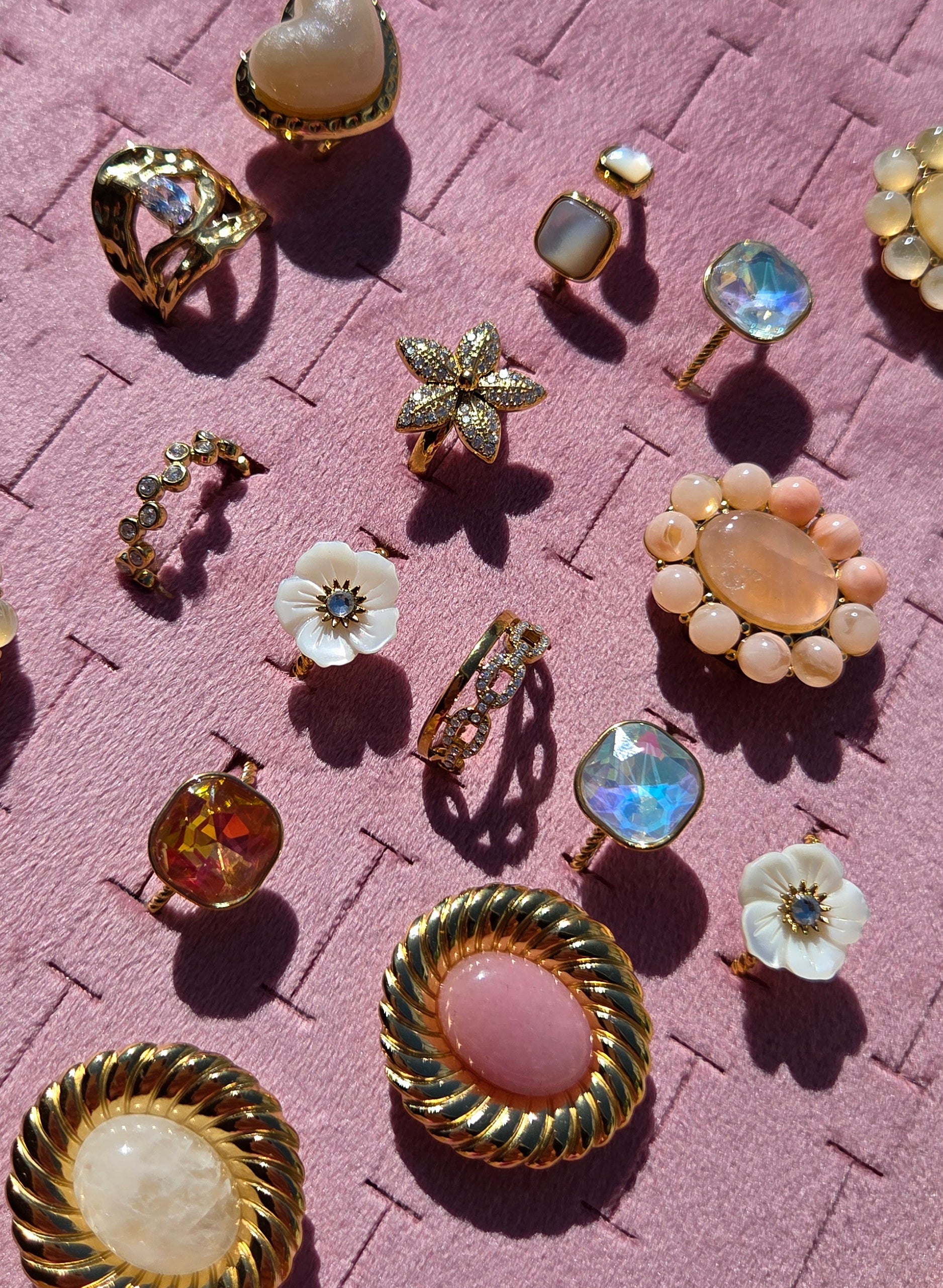 Square stone ring
