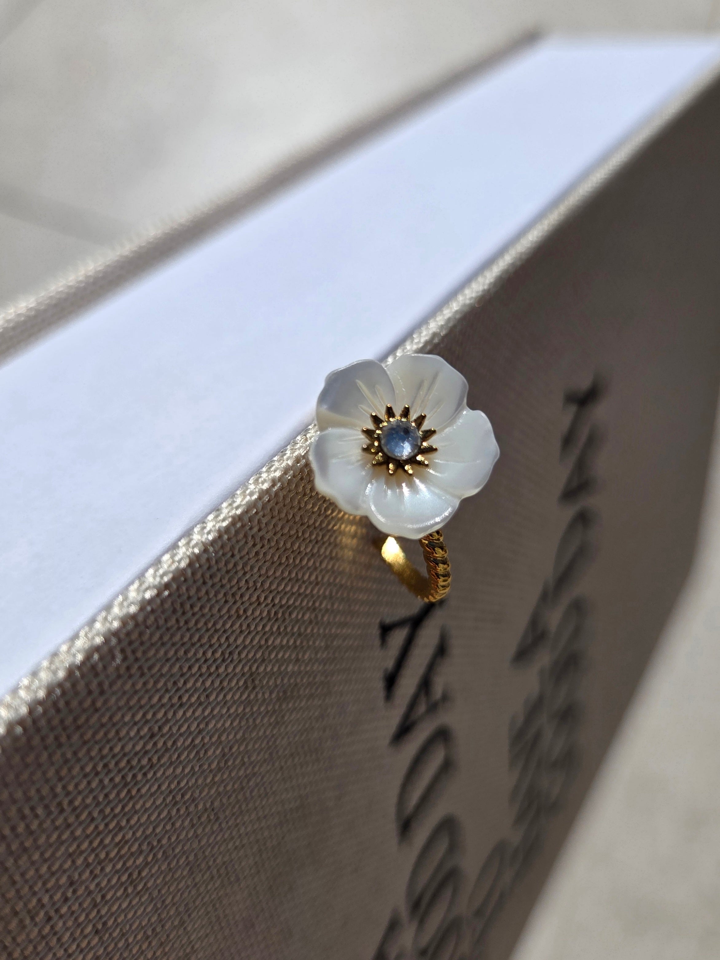 White Flower ring