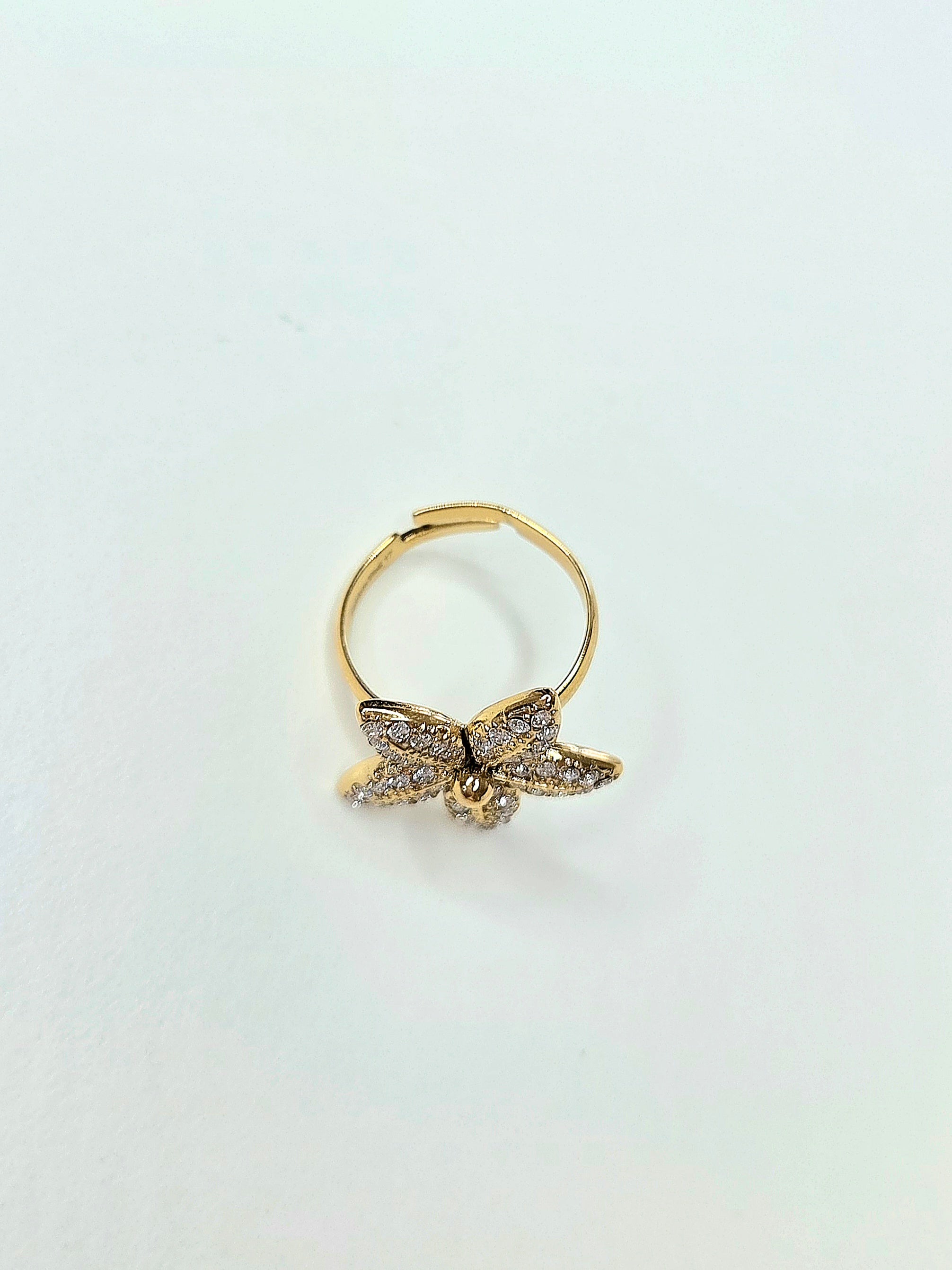 Strass flower ring