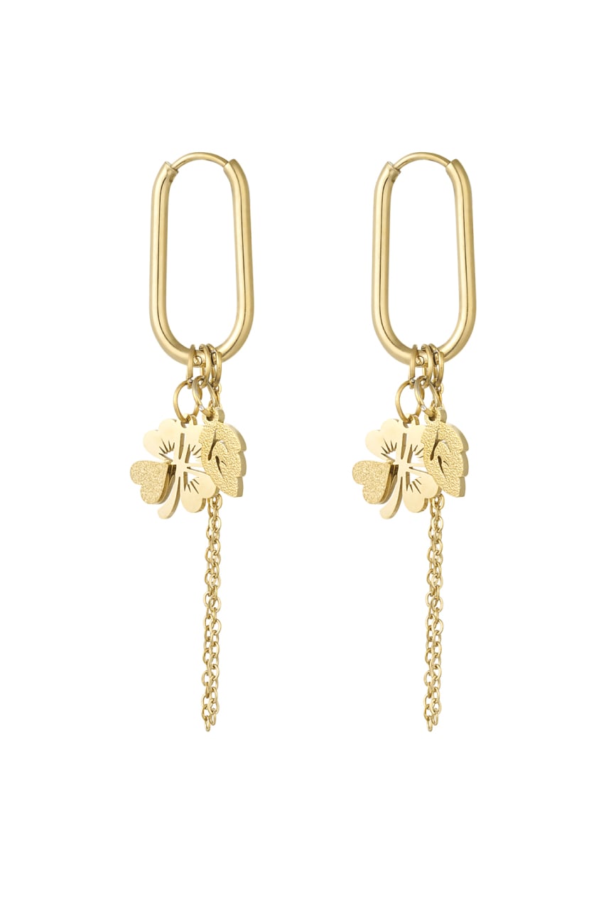 Good luck earrings gold