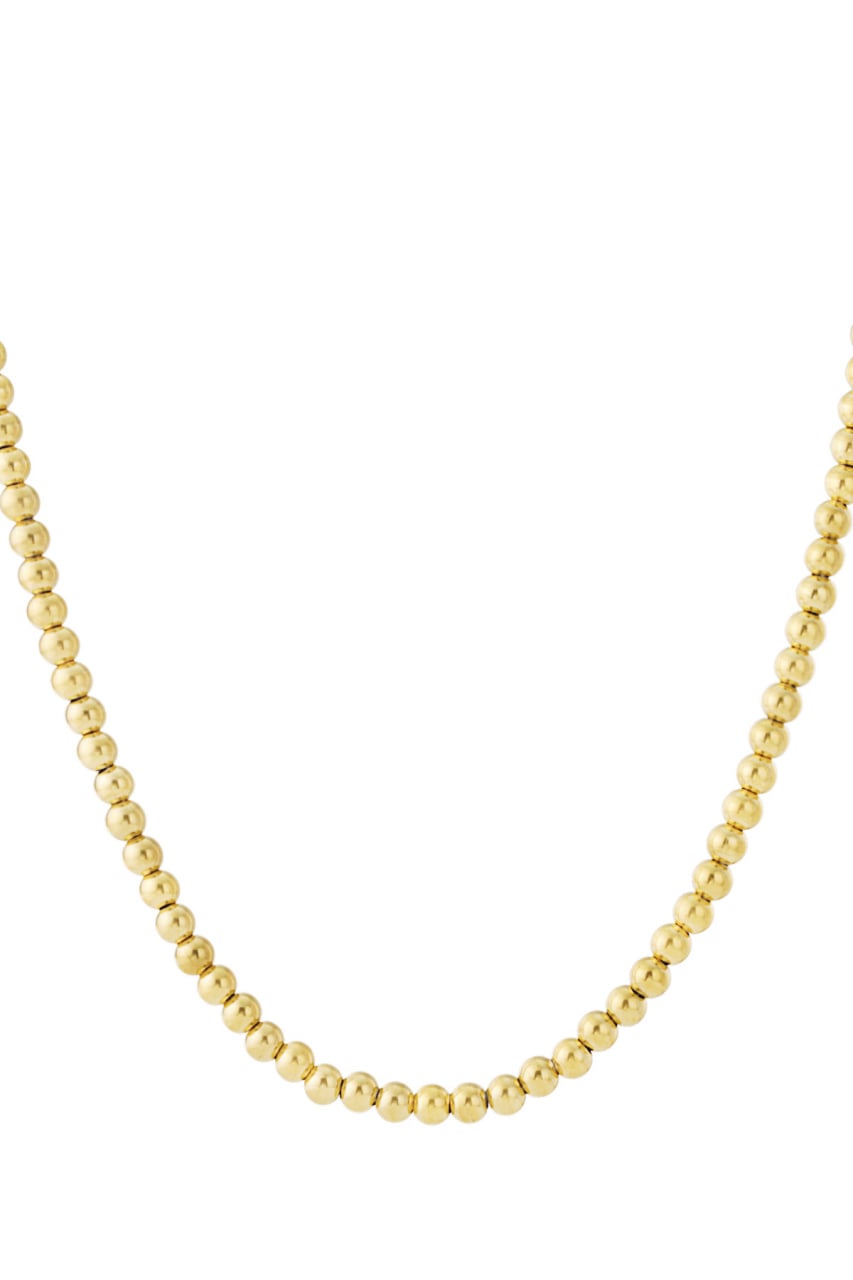 Gold beads Necklace 8 mm