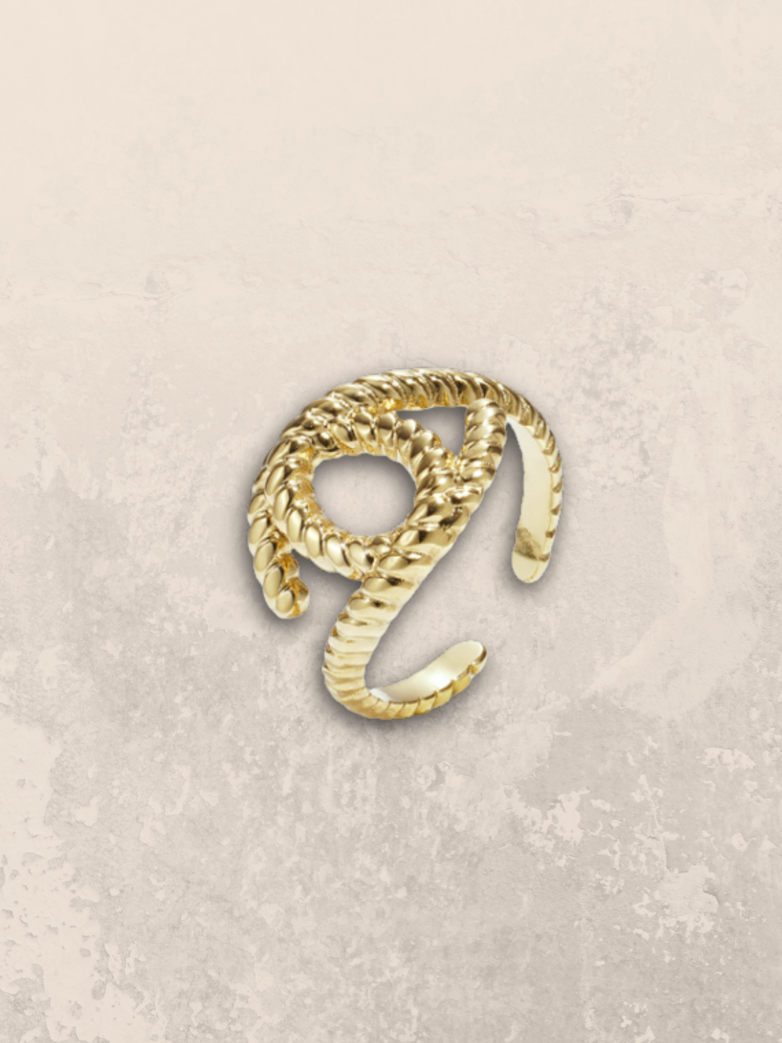 Rope ring gold