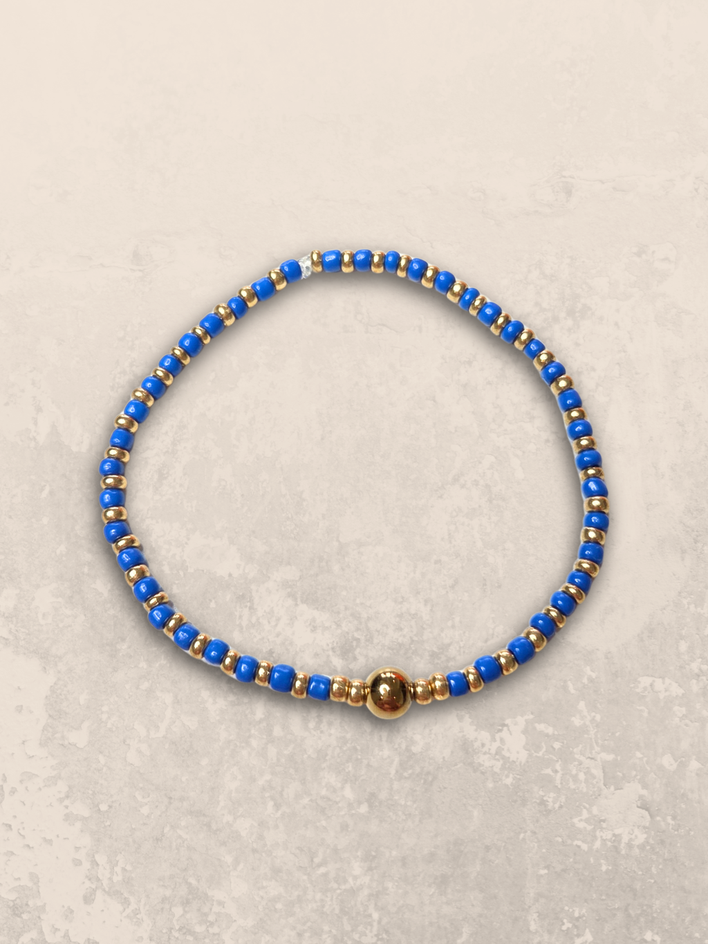 Elastische armband kobalt blauw