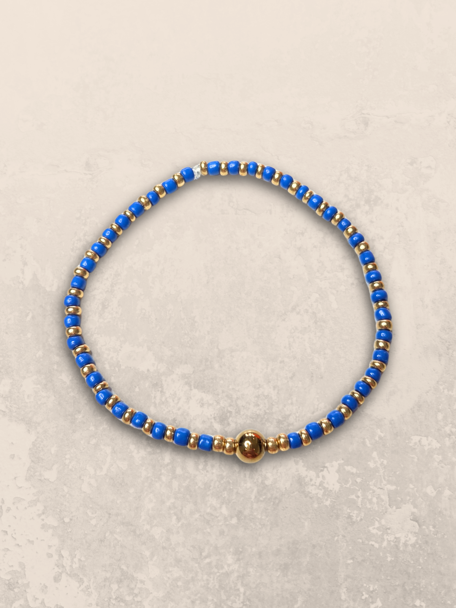 Elastische armband kobalt blauw