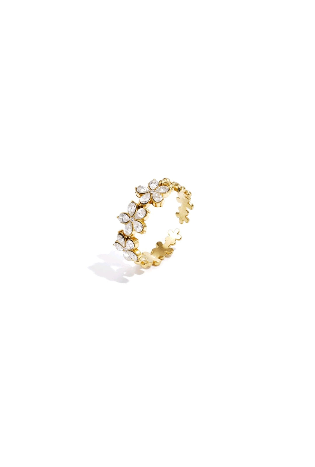 Strass Flower Ring
