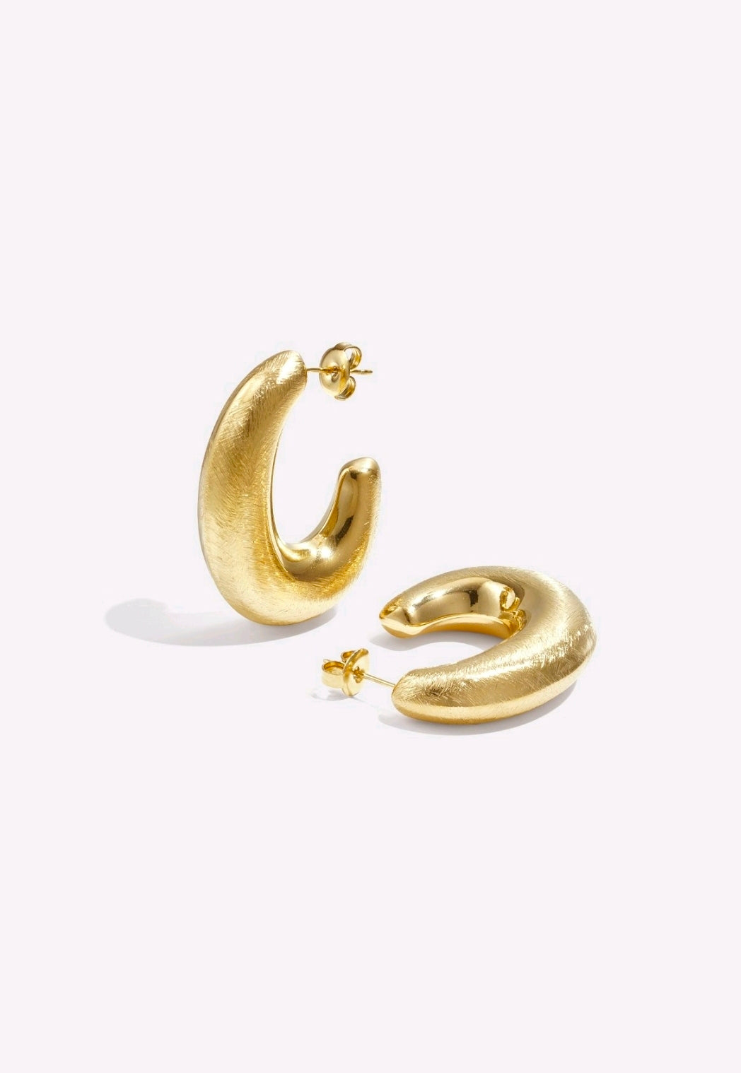 Golden Oval Earrings