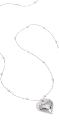 Silver Heart long necklace