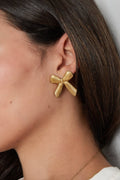 Bow earrings gold