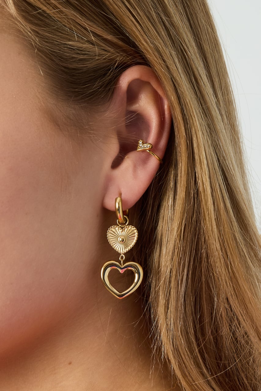 Drop my heart earrings silver
