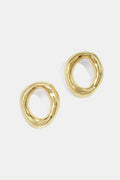 Gold Oval Earrings