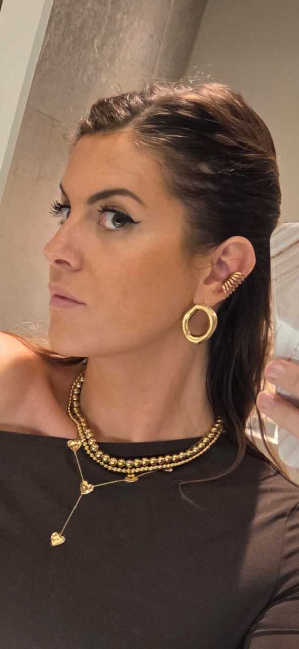 Gold Oval Earrings