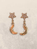 Moon and stars studs