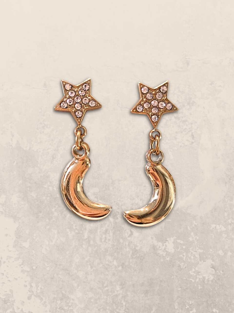 Moon and stars studs