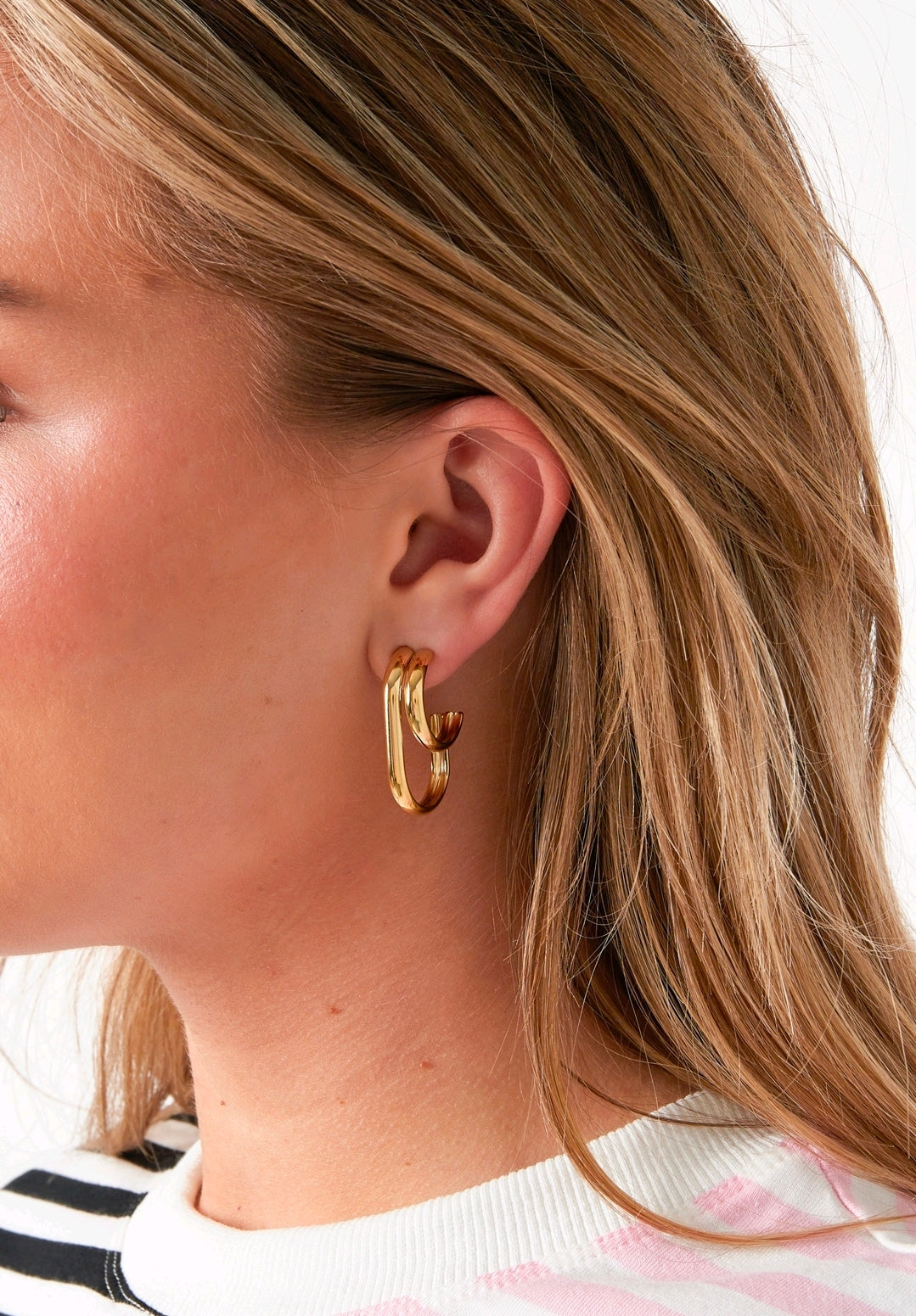 Double earring gold