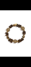 Elastische armband bruin