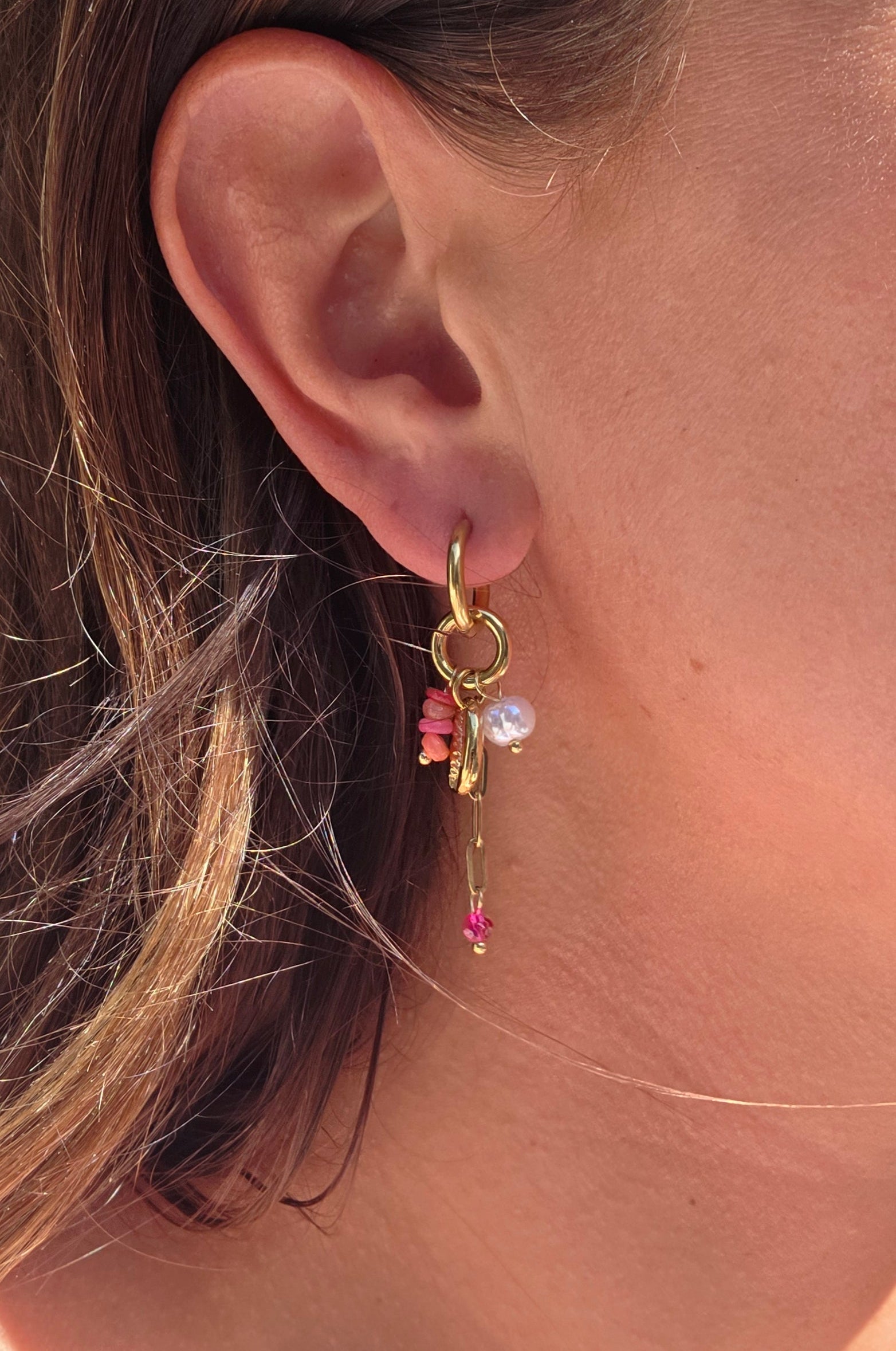 Dina earrings pink