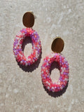 Bright earrings pink