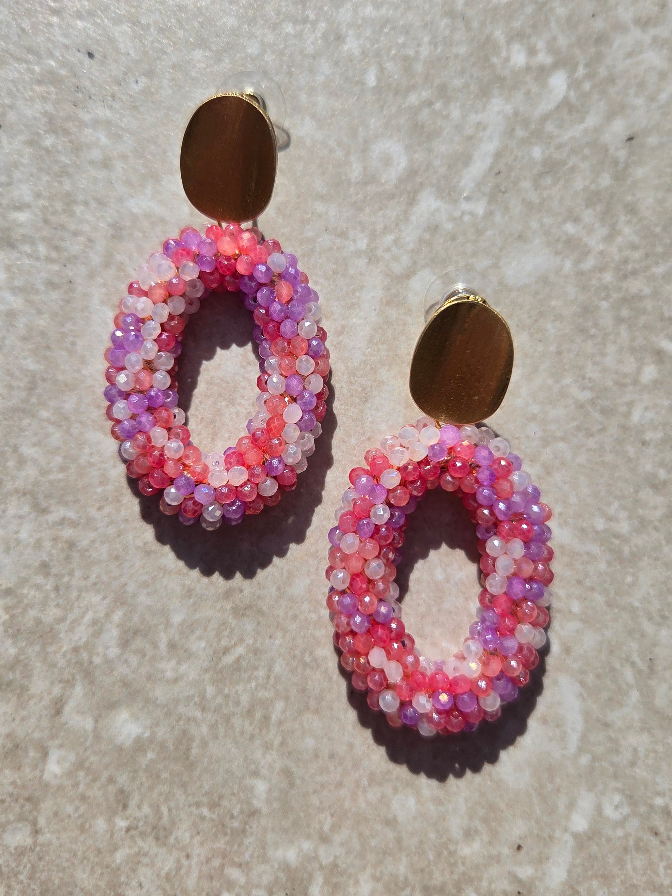 Bright earrings pink