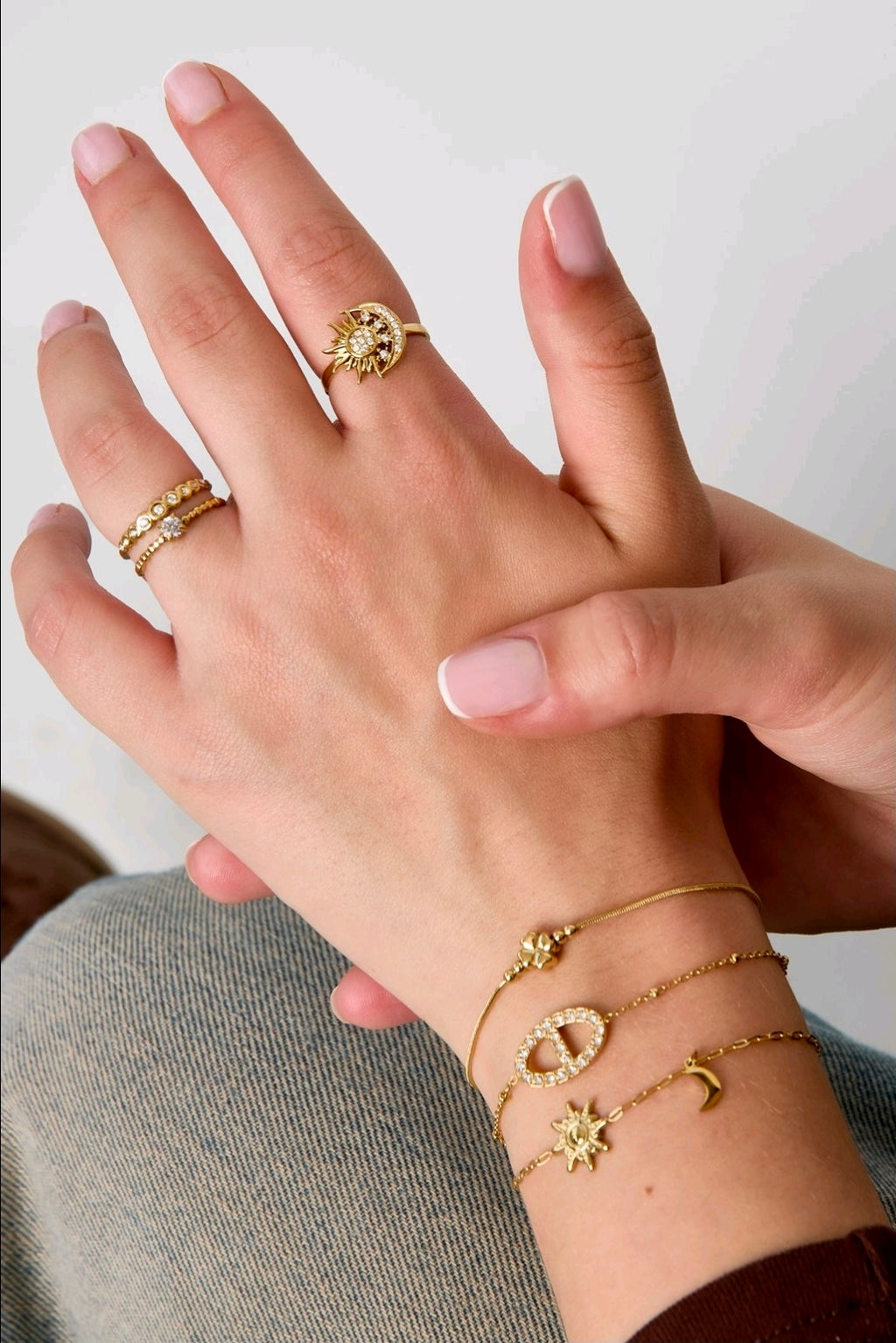 Sun and moon ring