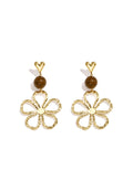 Flower Earrings Brown