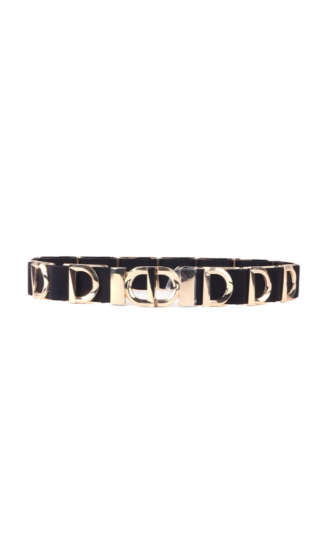Elastische riem breed zwart