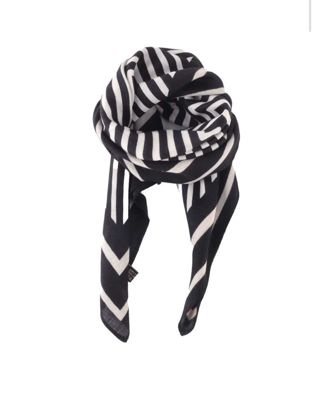 Trendy sjaal zwart/wit
