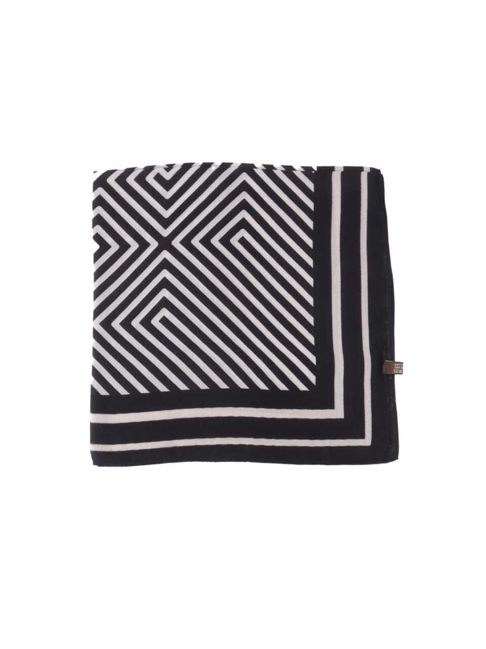 Trendy sjaal zwart/wit